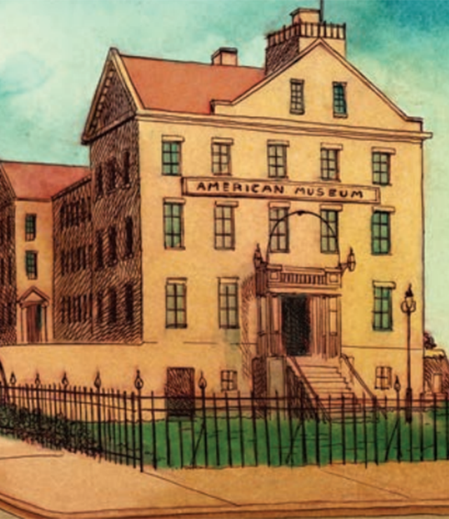 An illustration of the Academy's original home in 1817.